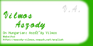 vilmos aszody business card